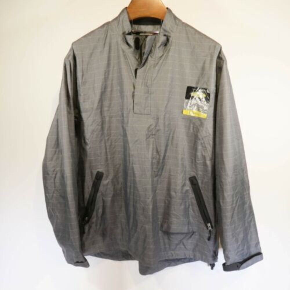Greg Norman Waterproofs Play Dry Gray XL Pullover Windbreaker Golf Jacket